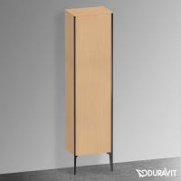 Immagine di Duravit XVIU colonna a pavimento H.177 cm, cerniera a destra, profilo nero opaco, finitura rovere spazzolato XV1336RB212