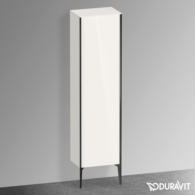 Immagine di Duravit XVIU colonna a pavimento H.177 cm, cerniera a destra, profilo nero opaco, colore bianco finitura lucido XV1336RB222