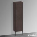 Immagine di Duravit XVIU colonna a pavimento H.177 cm, cerniera a sinistra, profilo nero opaco, finitura rovere scuro spazzolato XV1336LB272