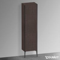 Immagine di Duravit XVIU colonna a pavimento H.177 cm, cerniera a sinistra, profilo nero opaco, finitura rovere scuro spazzolato XV1336LB272