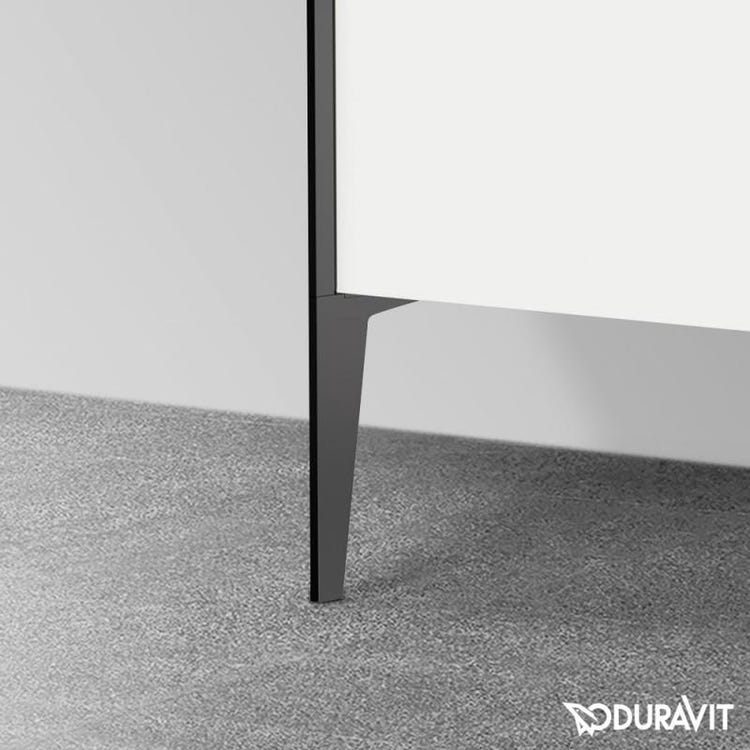 Duravit XV971500000 XVIU set 2 pezzi piedi per mobili, colore nero finitura  opaco