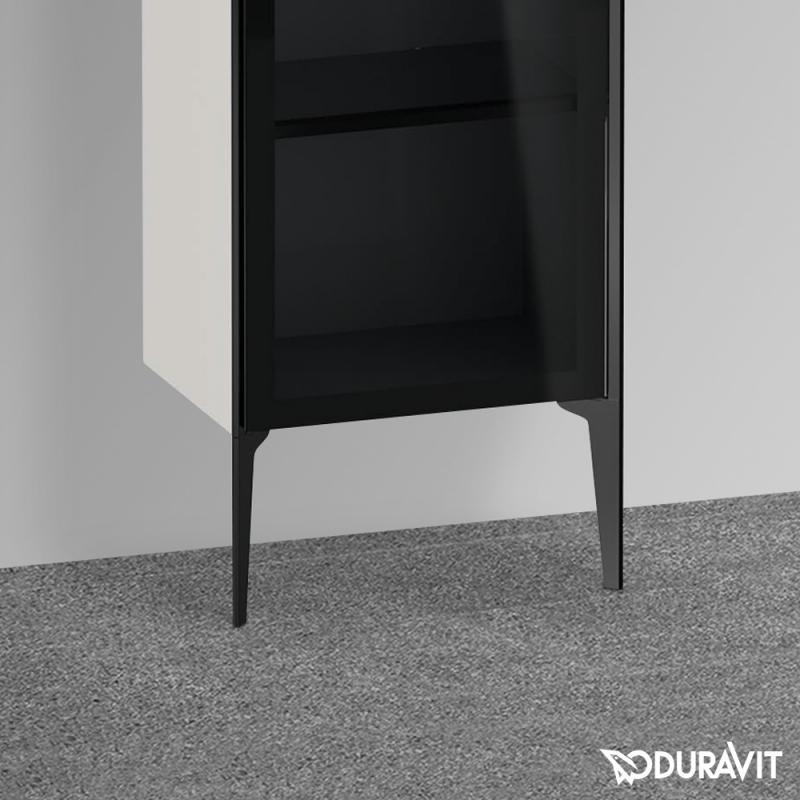 Immagine di Duravit XVIU set 2 pezzi piedi per mobili, colore nero finitura opaco XV971500000
