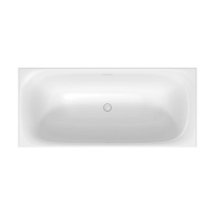 XVIU vasca centro stanza, con pannello in acrilico integrato, due schienali inclinati, con colonna di scarico speciale, telaio metallico colore champagne finitura opaco