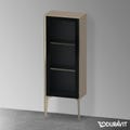 Immagine di Duravit XVIU colonna bassa a pavimento H.89 cm con ante in vetro, cerniera a sinistra, profilo champagne opaco,  finitura rovere cashmere XV1360LB111