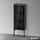 Duravit XVIU colonna bassa a pavimento H.89 cm con ante in vetro, cerniera a sinistra, profilo nero opaco, colore grigio grafite finitura opaco XV1360LB249