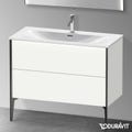 Immagine di Duravit XVIU base sottolavabo a pavimento 101 cm, profilo nero opaco, colore bianco finitura opaco XV43030B218