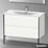 Immagine di Duravit XVIU base sottolavabo a pavimento 101 cm, profilo nero opaco, colore bianco finitura opaco XV43030B218