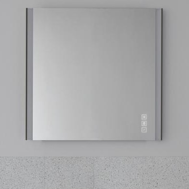 Immagine di Duravit XVIU specchio con illuminazione 82 cm, versione Icon, colore nero finitura opaco XV70420B2B2