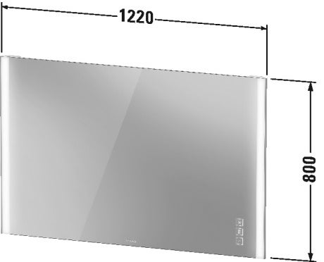 Immagine di Duravit XVIU specchio con illuminazione 122 cm, versione Icon, colore champagne finitura opaco XV70440B1B1