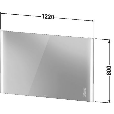 Immagine di Duravit XVIU specchio con illuminazione 122 cm, versione Icon, colore champagne finitura opaco XV70440B1B1