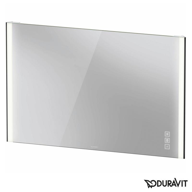 Immagine di Duravit XVIU specchio con illuminazione 122 cm, versione Icon, colore nero finitura opaco XV70440B2B2