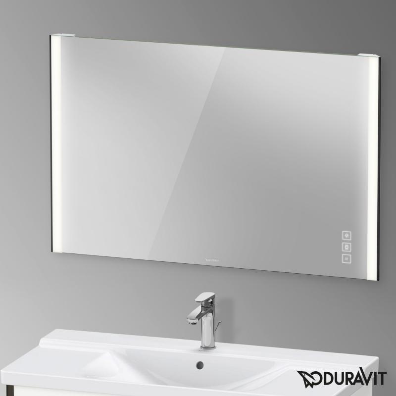 Immagine di Duravit XVIU specchio con illuminazione 122 cm, versione Icon, colore nero finitura opaco XV70440B2B2