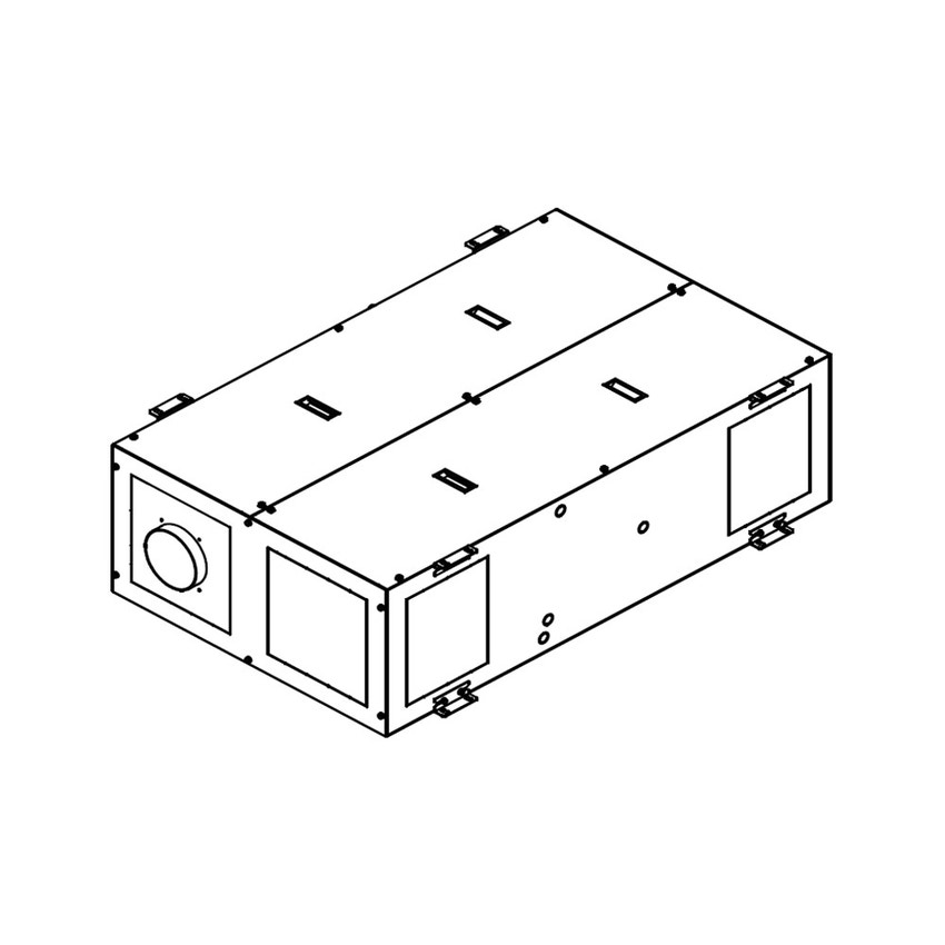 Immagine di Aermec RPLI070PW Unità di recupero calore a flussi in controcorrente ad alta pressione statica utile con batteria ad acqua e motore Inverter  RPLI070PW