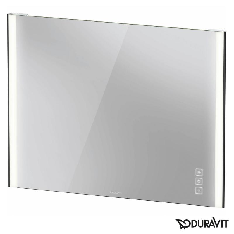 Immagine di Duravit XVIU specchio con illuminazione 102 cm, versione Icon, colore nero finitura opaco XV70430B2B2