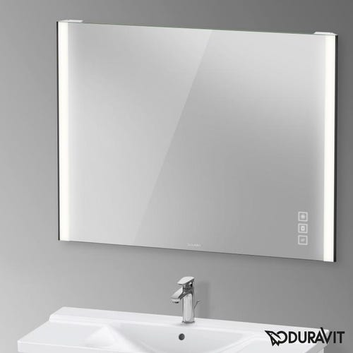 Immagine di Duravit XVIU specchio con illuminazione 102 cm, versione Icon, colore nero finitura opaco XV70430B2B2