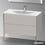 Immagine di Duravit XVIU base sottolavabo a pavimento 101 cm, profilo champagne opaco, colore grigio cemento finitura opaco XV43030B107