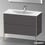 Immagine di Duravit XVIU base sottolavabo a pavimento 101 cm, profilo champagne opaco, colore grigio grafite finitura opaco XV43030B149