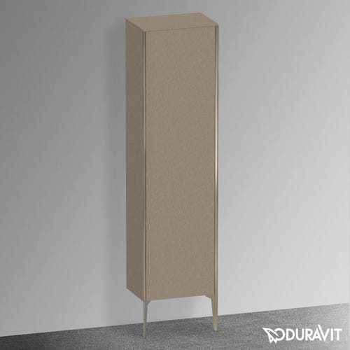 Immagine di Duravit XVIU colonna a pavimento H.177 cm, cerniera a destra, profilo champagne opaco, finitura rovere cashmere XV1336RB111