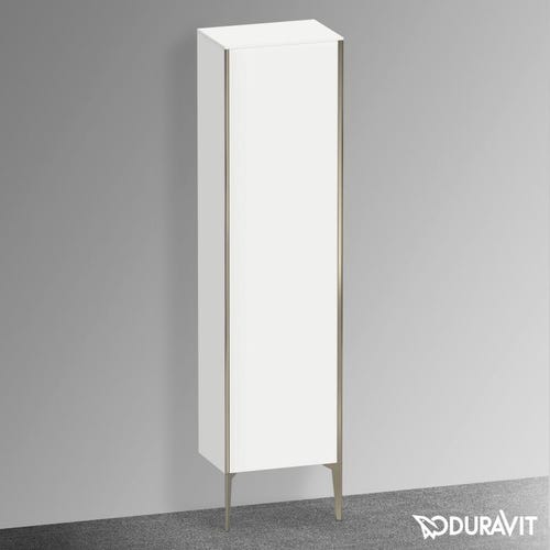 Immagine di Duravit XVIU colonna a pavimento H.177 cm, cerniera a sinistra, profilo champagne opaco, colore bianco finitura opaco XV1336LB118