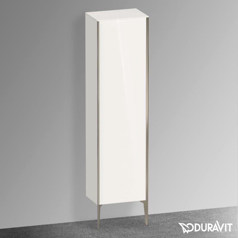 Immagine di Duravit XVIU colonna a pavimento H.177 cm, cerniera a destra, profilo champagne opaco, colore bianco finitura lucido XV1336RB122