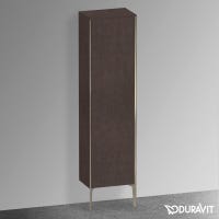 Immagine di Duravit XVIU colonna a pavimento H.177 cm, cerniera a sinistra, profilo champagne opaco, finitura rovere scuro spazzolato XV1336LB172