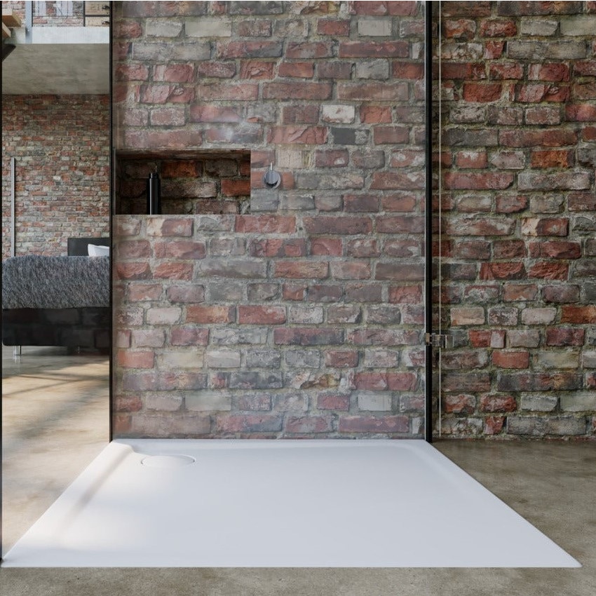 Immagine di Kaldewei SUPERPLAN PLUS piatto doccia quadrato 100 cm, in acciaio smaltato, colore bianco alpino 470400010001