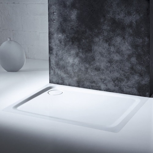 Immagine di Kaldewei SUPERPLAN PLUS piatto doccia quadrato 100 cm, con supporto in polistirolo, in acciaio smaltato, colore bianco alpino 470448040001