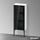 Duravit XVIU colonna bassa a pavimento H.89 cm con ante in vetro, cerniera a sinistra, profilo nero opaco, colore bianco finitura opaco XV1360LB218