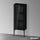 Duravit XVIU colonna bassa a pavimento H.89 cm con ante in vetro, cerniera a sinistra, profilo nero opaco, colore nero finitura lucido XV1360LB240