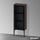 Duravit XVIU colonna bassa a pavimento H.89 cm con ante in vetro, cerniera a sinistra, profilo nero opaco, finitura rovere scuro spazzolato XV1360LB272