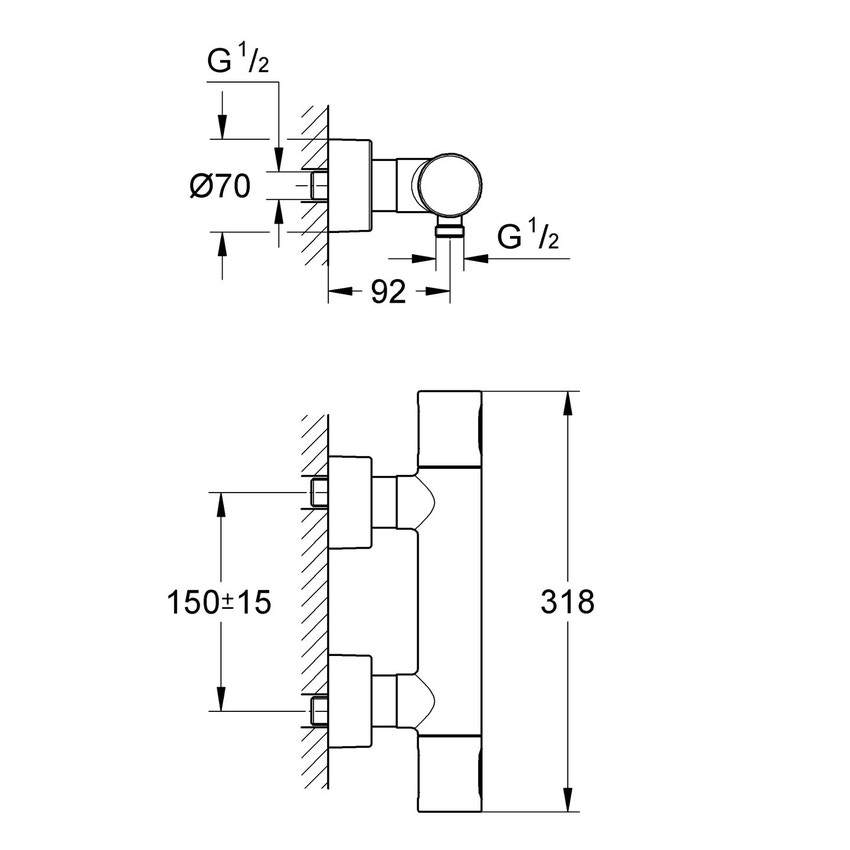Miscelatore termostatico 
per doccia