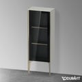 Immagine di Duravit XVIU colonna bassa a pavimento H.89 cm con ante in vetro, cerniera a destra, profilo champagne opaco, colore grigio cemento finitura opaco XV1360RB107