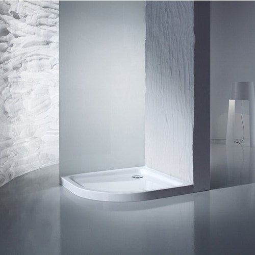 Immagine di Kaldewei ARRONDO piatto doccia angolare L.90 cm, con supporto in polistirolo, in acciaio smaltato, colore bianco alpino 460148040001