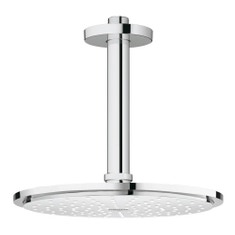 Immagine di Grohe RAINSHOWER COSMOPOLITAN 210 set soffione doccia Ø 21 cm, monogetto, installazione a soffitto, GROHE EcoJoy®, finitura cromo 26063000