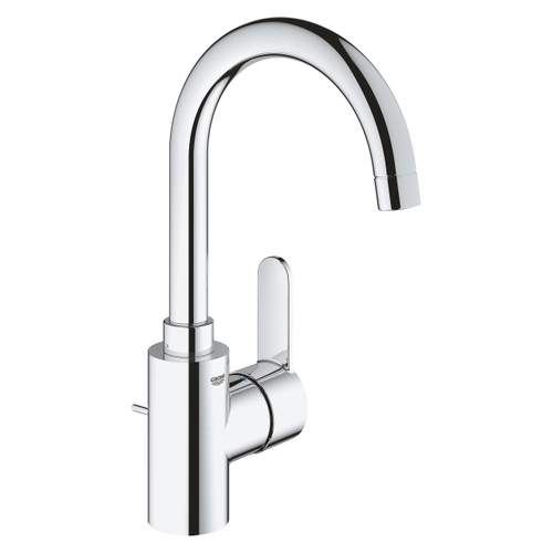 Immagine di Grohe EUROSTYLE COSMOPOLITAN miscelatore monocomando H.30 cm, per lavabo, con bocca girevole e scarico, finitura cromo 23043003