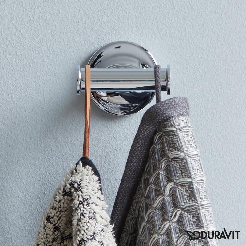 Immagine di Duravit STARCK T gancio portasciugamani doppio, finitura cromo 0099301000