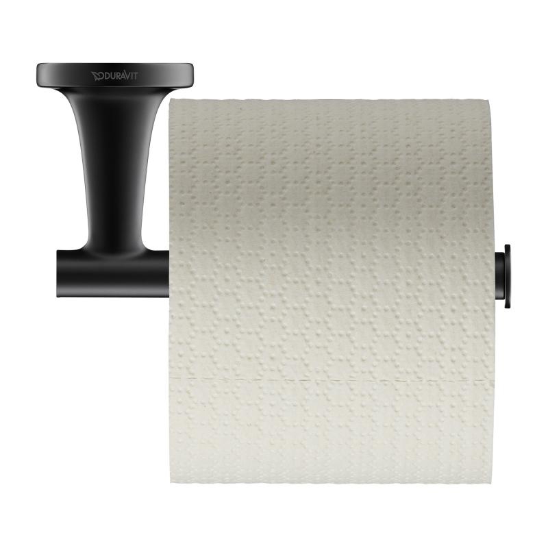 Immagine di Duravit STARCK T portarotolo laterale, colore nero finitura opaco 0099374600