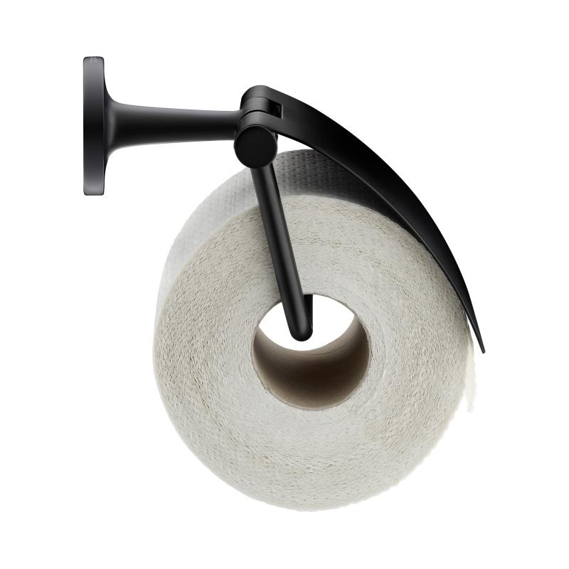 Immagine di Duravit STARCK T portarotolo con coperchio, colore nero finitura opaco 0099404600
