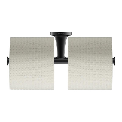 Immagine di Duravit STARCK T portarotolo doppio, colore nero finitura opaco 0099384600
