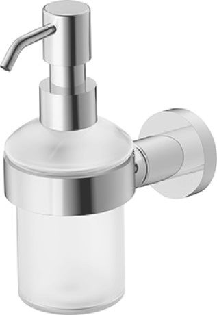 Immagine di Duravit D-CODE dispenser portasapone, vetro satinato, per installazione a parete, finitura cromo 0099161000