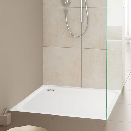 Immagine di Kaldewei SUPERPLAN piatto doccia rettangolare L.140 P.90 cm, con supporto in polistirolo, in acciaio smaltato, colore bianco alpino 432948040001