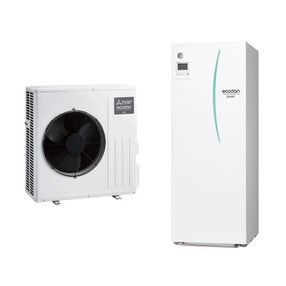 Immagine di Mitsubishi SPLIT R32 Sistema idronico composto da pompa di calore Inverter ECODAN 7.5 kW con HYDROTANK SMALL reversibile 200 litri SUZ-SWM80VA+ERST20D-VM2D