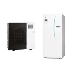 Immagine di Mitsubishi PACKAGED R32 Sistema idronico composto da pompa di calore Inverter ECODAN 5 kW con HYDROTANK reversibile 170 litri PUZ-WM50VHA+ERPT17X-VM2D