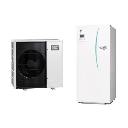Immagine di Mitsubishi ECODAN PACKAGED R32 Sistema idronico composto da pompa di calore Inverter ECODAN 8.5 kW con HYDROTANK reversibile 170 litri PUZ-WM85VAA+ERPT17X-VM2D