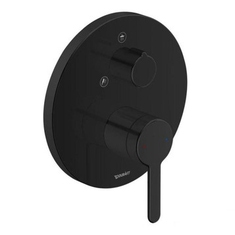 Immagine di Duravit C.1 miscelatore monocomando rotondo, a incasso, per doccia, con deviatore, colore nero finitura opaco C14210012046