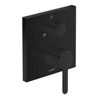 Immagine di Duravit C.1 miscelatore monocomando quadrato, a incasso per vasca, con deviatore, colore nero finitura opaco C15210011046