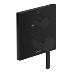 Immagine di Duravit C.1 miscelatore monocomando quadrato, a incasso per vasca, con deviatore, colore nero finitura opaco C15210011046