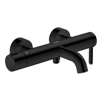 Immagine di Duravit C.1 miscelatore monocomando esterno, per vasca, con deviatore, colore nero finitura opaco C15230000046