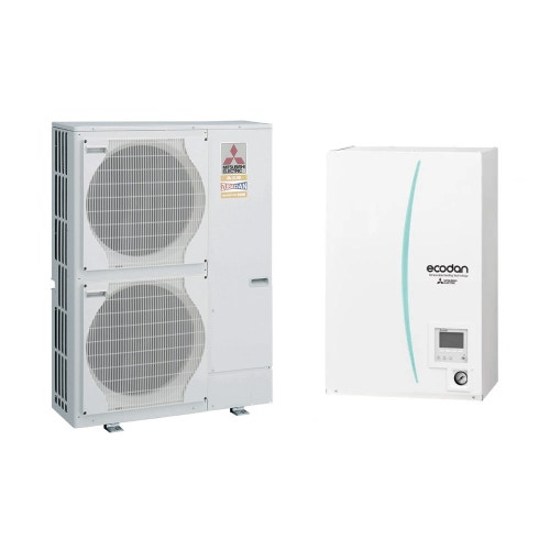 Immagine di Mitsubishi LARGE SPLIT Sistema idronico composto da pompa di calore Inverter ZUBADAN 23 kW trifase con HYDROBOX LARGE reversibile PUHZ-SHW230YKA2+ERSE-MED