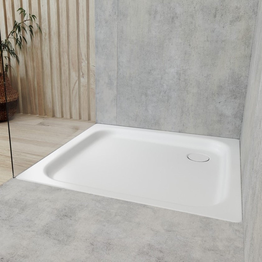 Immagine di Kaldewei DUSCHPLAN piatto doccia quadrato 100 cm, con supporto in polistirolo, colore bianco alpino 440248040001